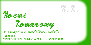 noemi komaromy business card